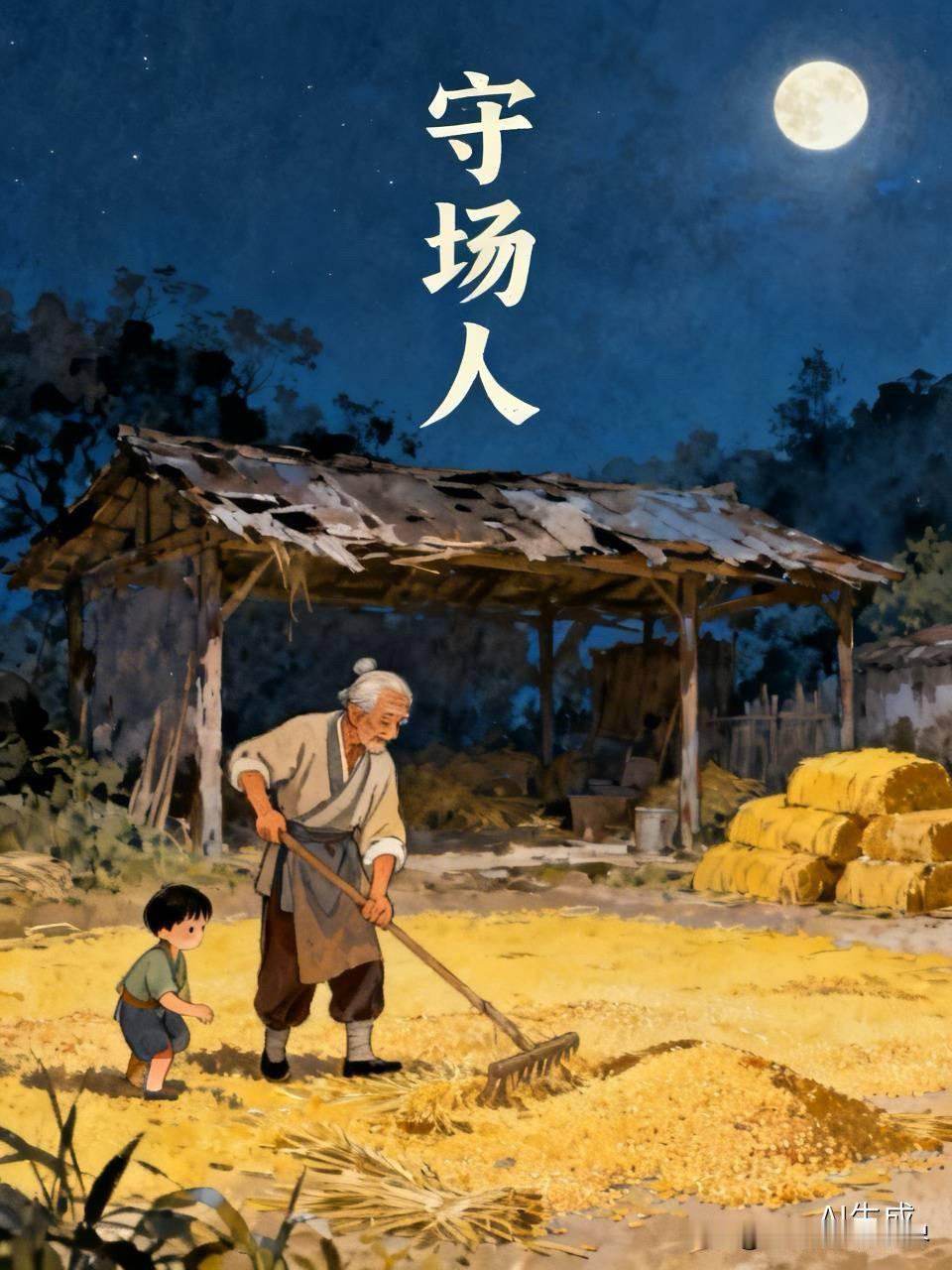 八十年代，我们村西头有片打谷场，边上立着个废弃的看场棚。棚子早没了顶，只剩四根黑