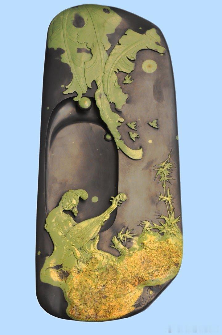 【精品展示】（二）砚台系列（6）：苴却砚❷～～曹加勇作品①。与师友们分享，一手货