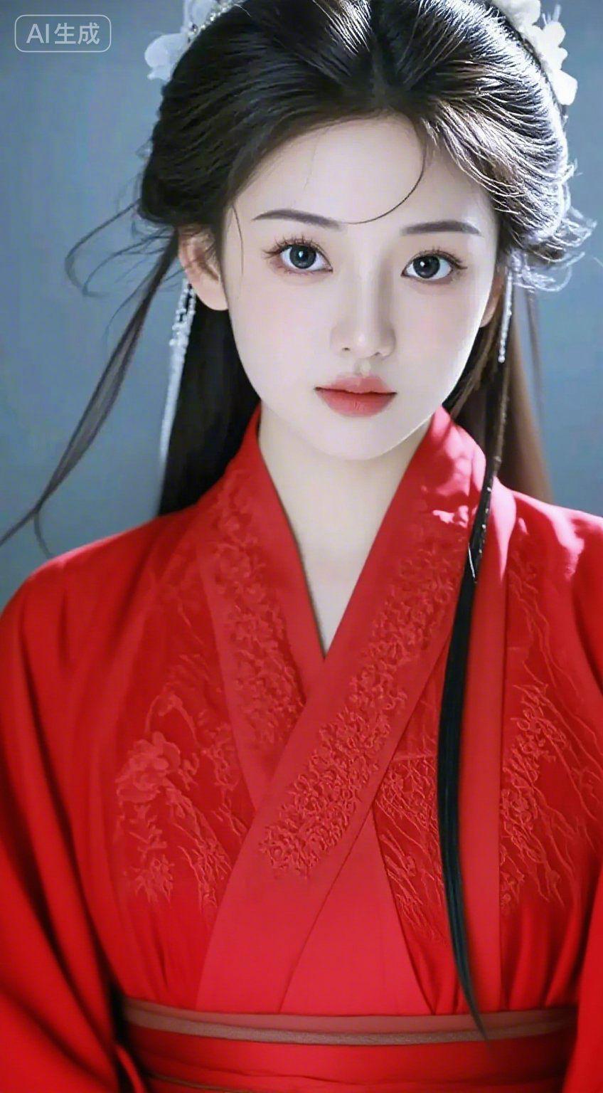 红色汉服妆造 绝美古风造型 我的绝美汉服穿搭 抖音ai创作