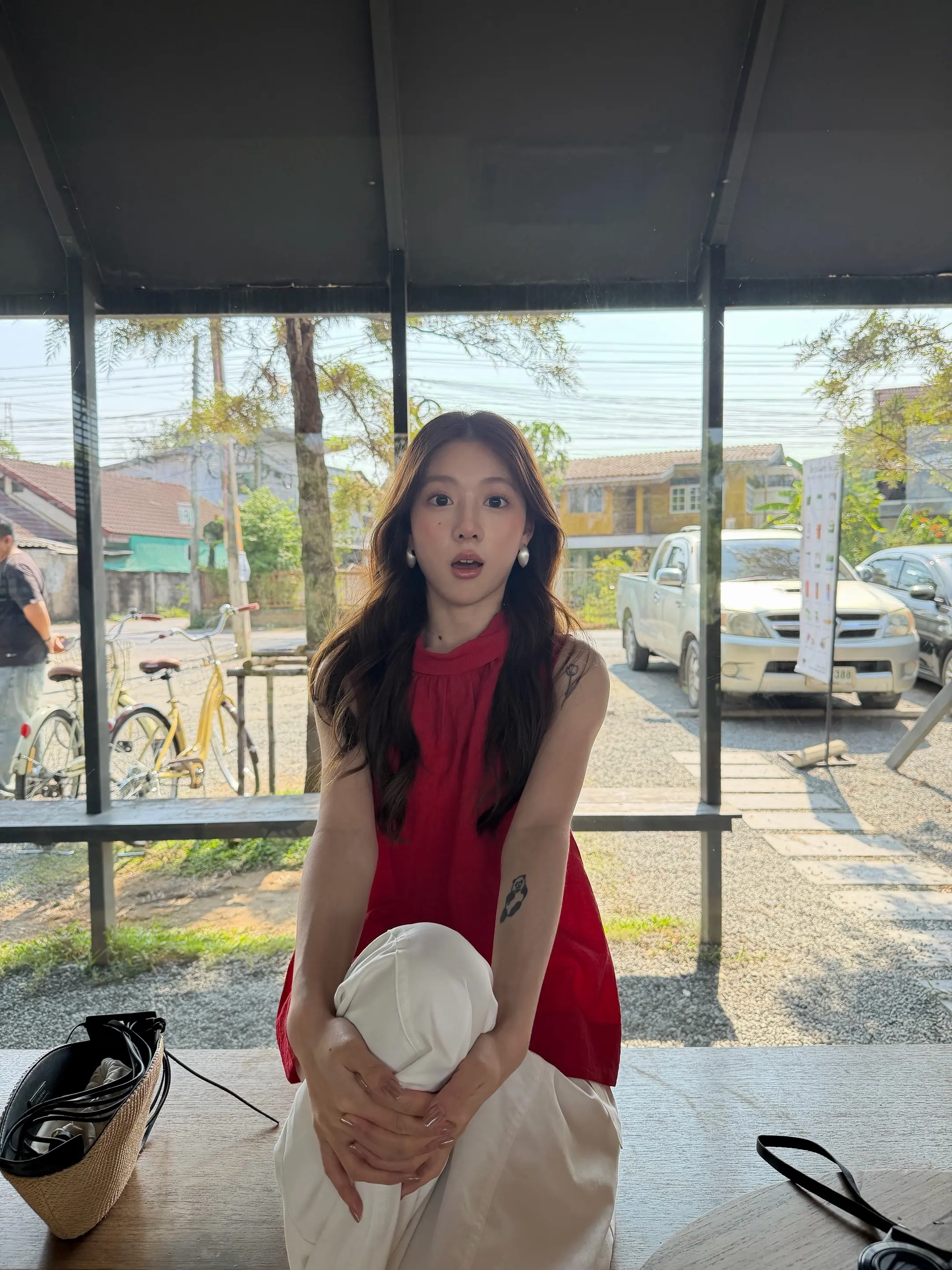 夏天穿搭 度假穿搭 晒晒我的赏花穿搭 po图晒晒我的心头好