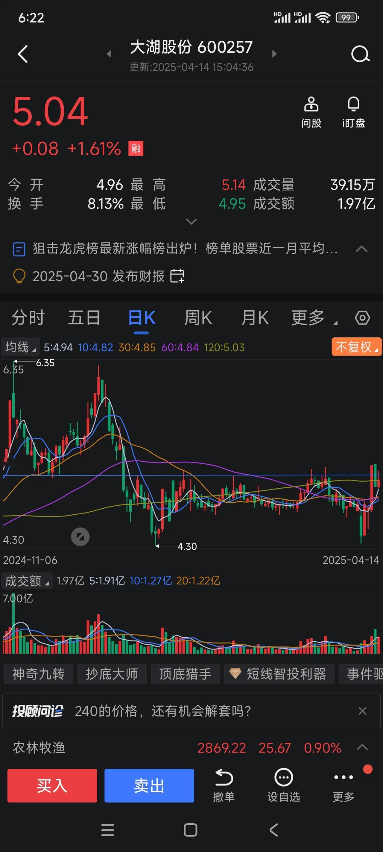 大湖股份强势上涨，投资机会再现！