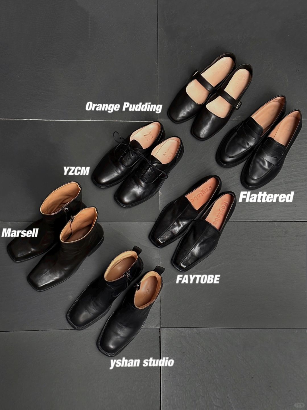 all black黑皮鞋合集