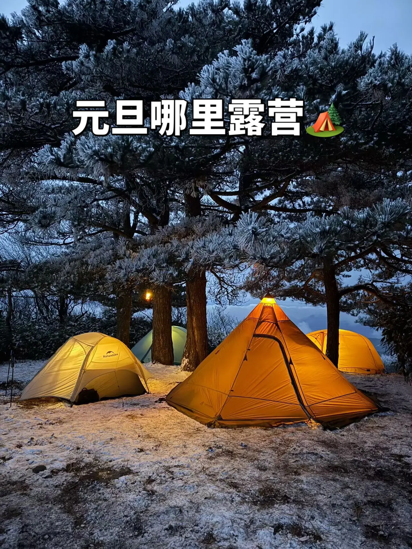 元旦哪里露营。朋友们，把你们的计划分享出来！