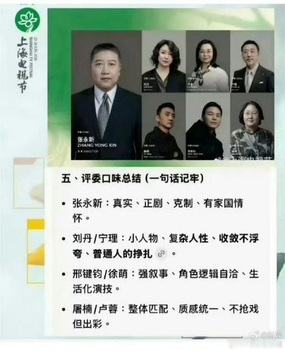 白玉兰评委和演员惺惺相惜这届评委阵容呃…… 