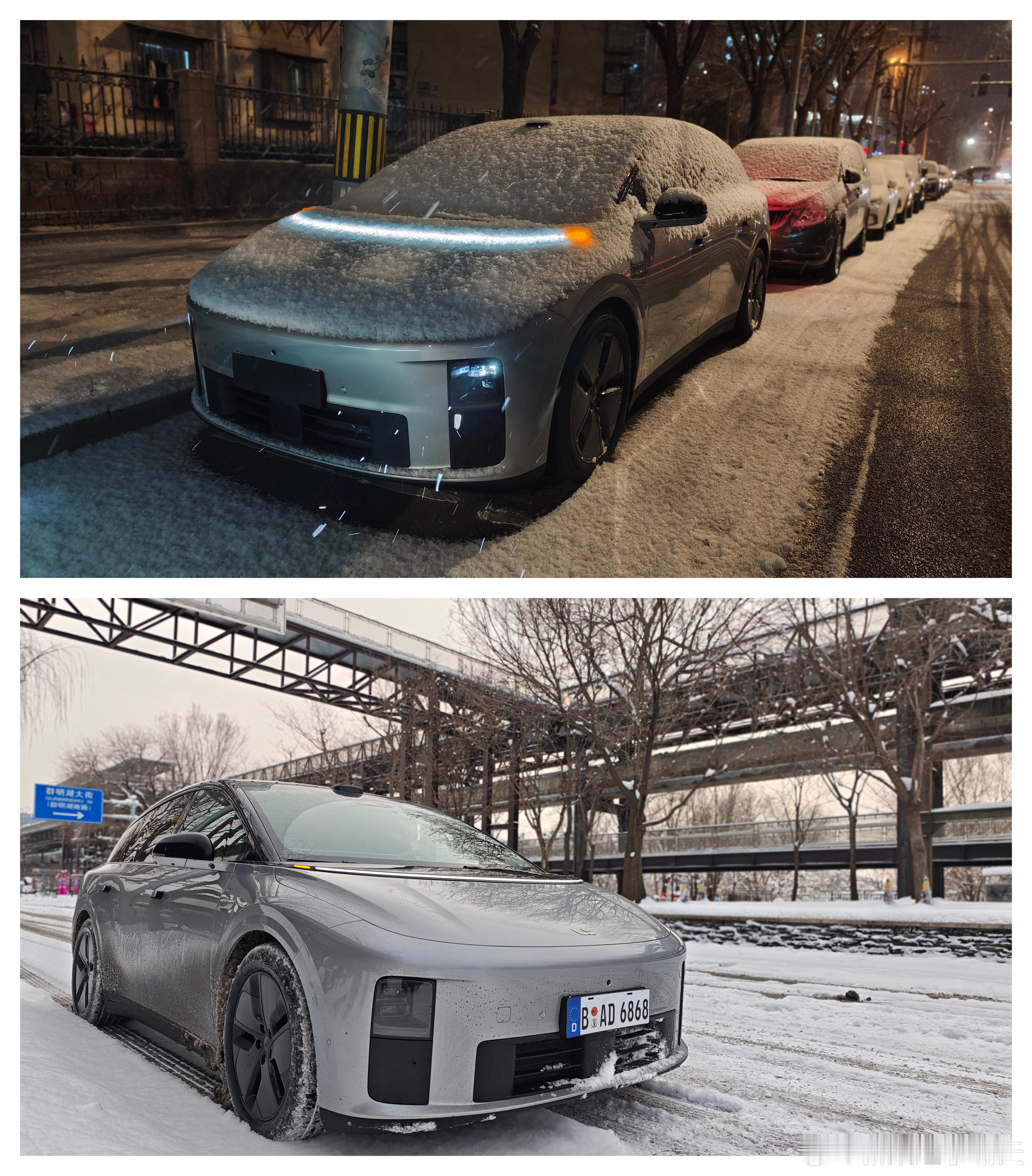 听说北京下雪了， i6车友群发的雪景图～还得是德国牌照好看啊，绿牌换个好看设计，