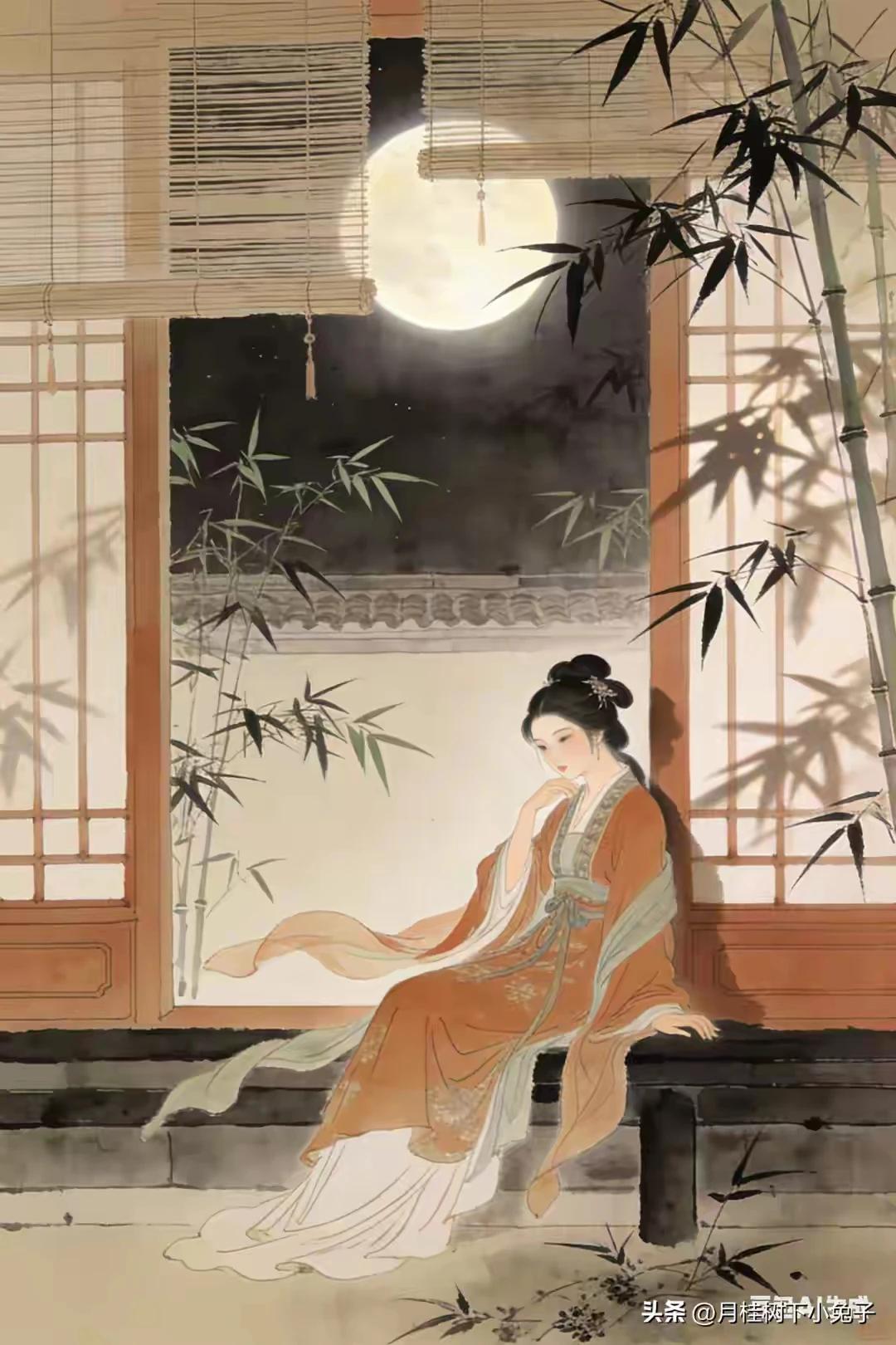 疏帘半卷月垂钩，
竹露无声湿案头。
忽有寒蛩鸣砌下，
春去夏来已入秋。