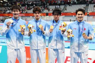 中国队夺得亚运会男子4×100米混合泳接力金牌
北京时间9月22日，2026年亚