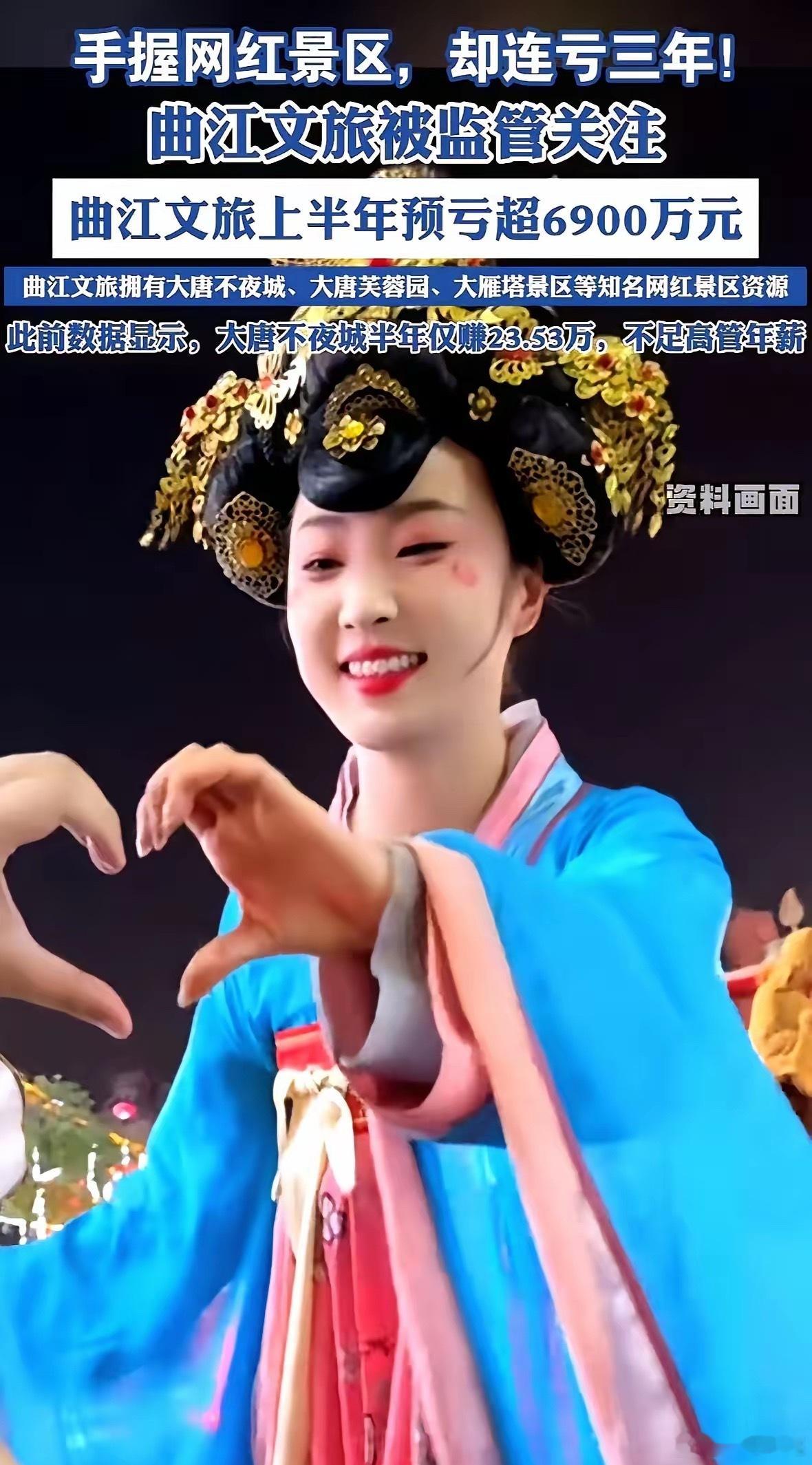 半年亏掉七千万，大唐不夜城也救不了！曲江文旅，把大雁塔、不夜城攥在手心，却连工资