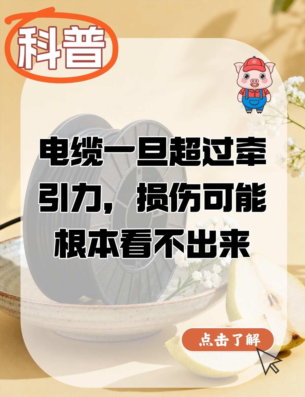 🌟【电缆一旦超过牵引力，损伤可能根本看不出来】🌟
电缆敷设时，最直观的动作就