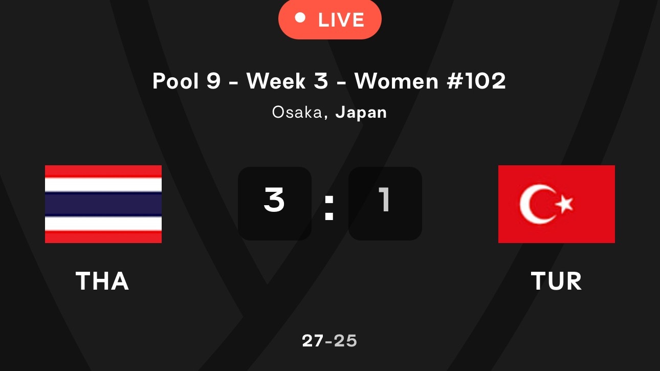 世界女排联赛 【泰国1-0土耳其】何意味