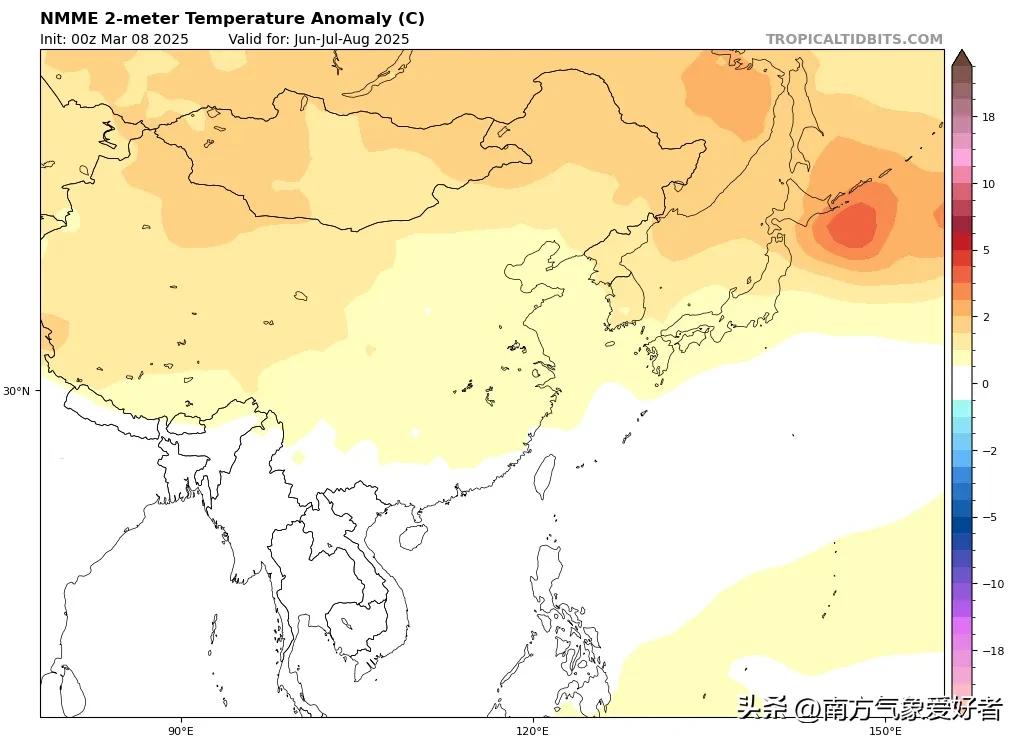 [夏季展望]目前，春天的进程已经步入中后期。今年夏天，温度方面:北方气温偏高1-