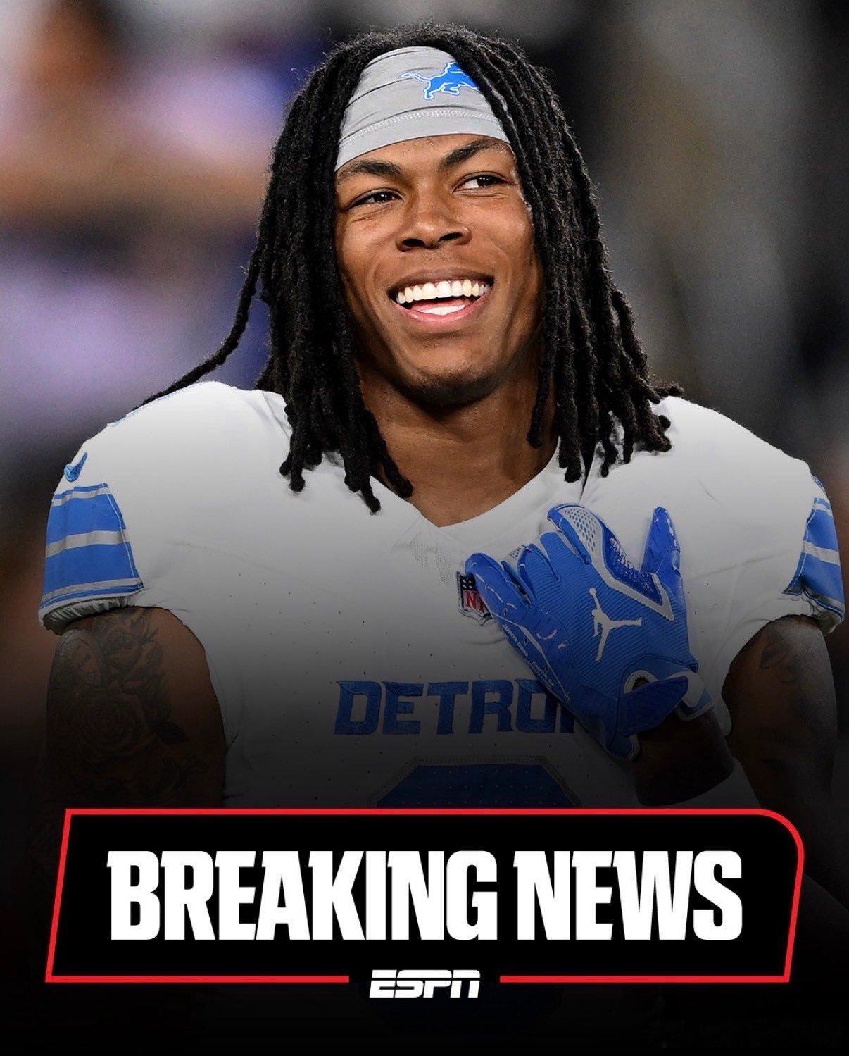 雄狮3年6750万续约Jahmyr Gibbs❗️❗️合同最高可达7575万，保