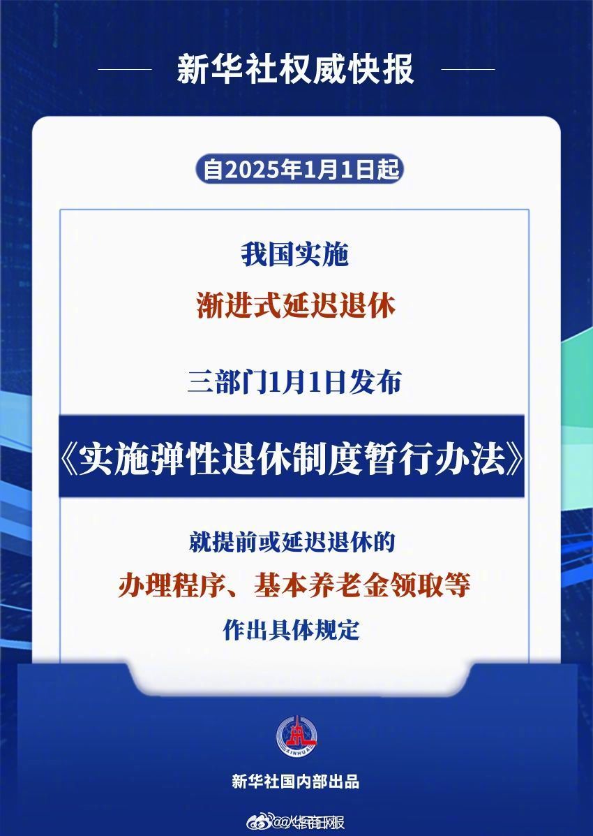 【《实施弹性退休制度暂行办法》发布】根据《全国人民代表大会常务委员会关于实施渐进