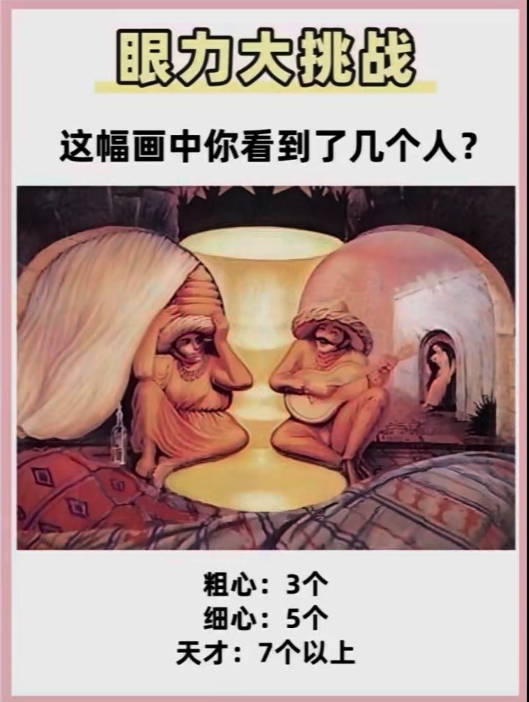 这幅画你能看到几个人？