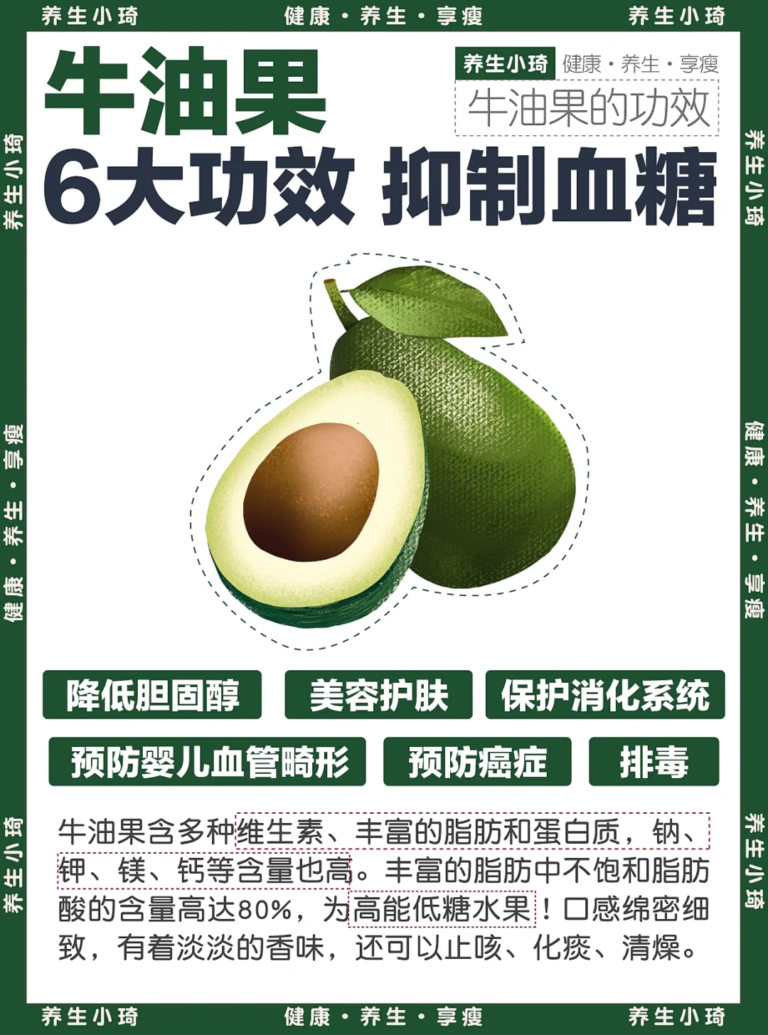 牛油果的6大功效｜抑制血糖 排毒抗氧化🥑