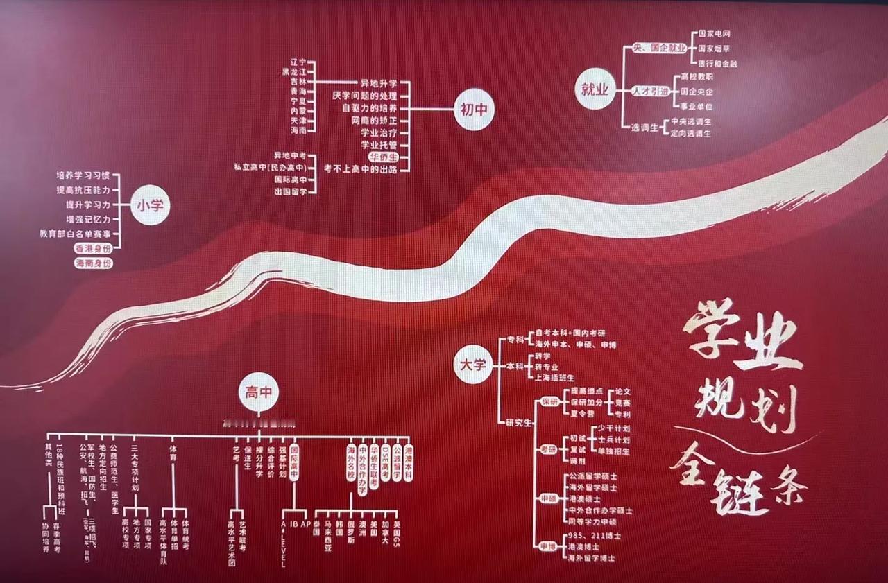 小学到就业，孩子要走的流程，认可请点赞，不认可的请完善。
