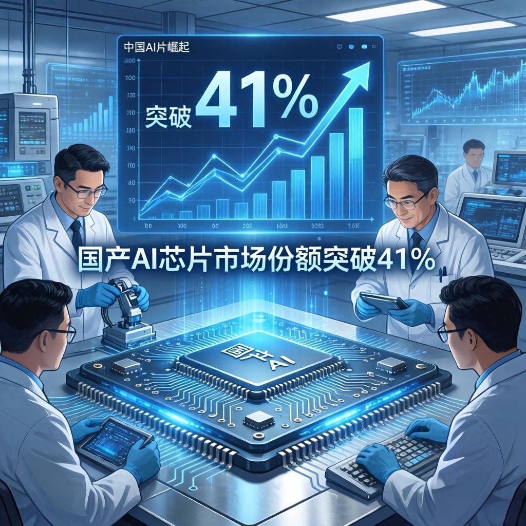 国产AI芯片占据41%市场！英伟达“独霸时代”真要终结了？
就在刚才，一份行业报