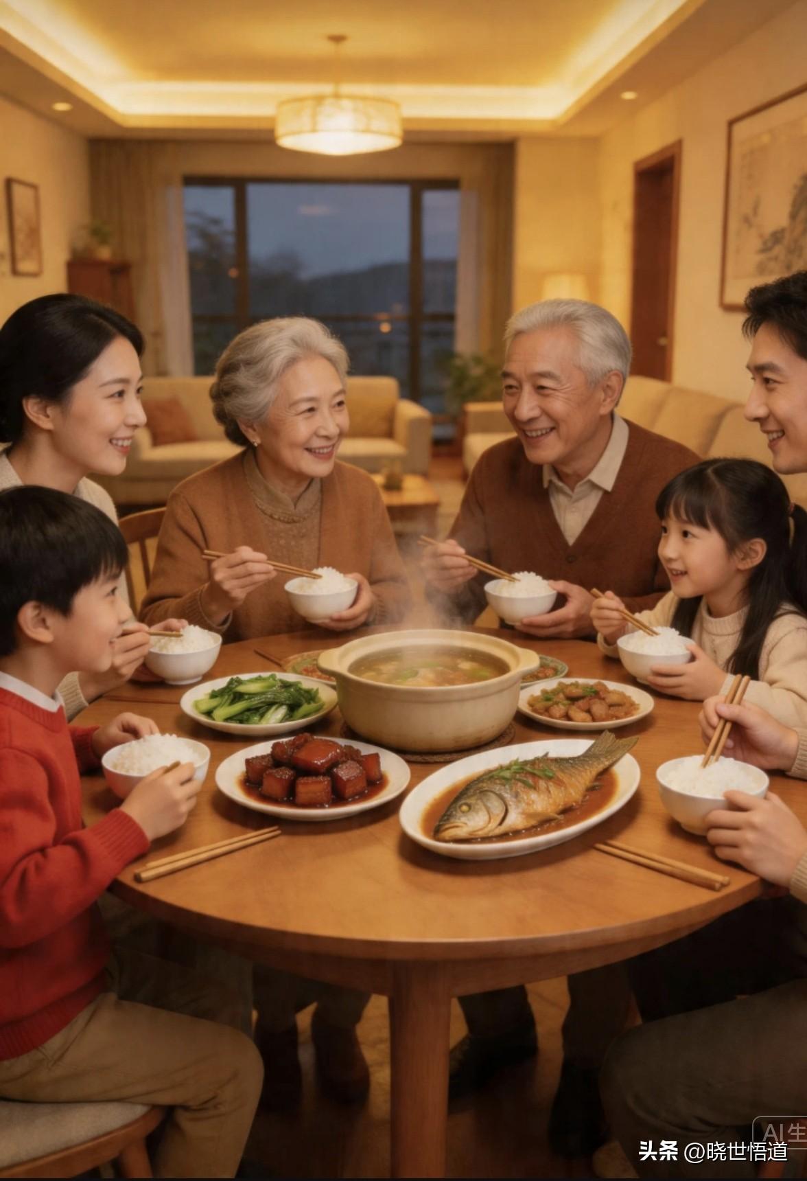 周末家庭聚餐，六岁的孙子盯着爷爷看了半天，突然大声发问：

"爷爷！为什么你头上