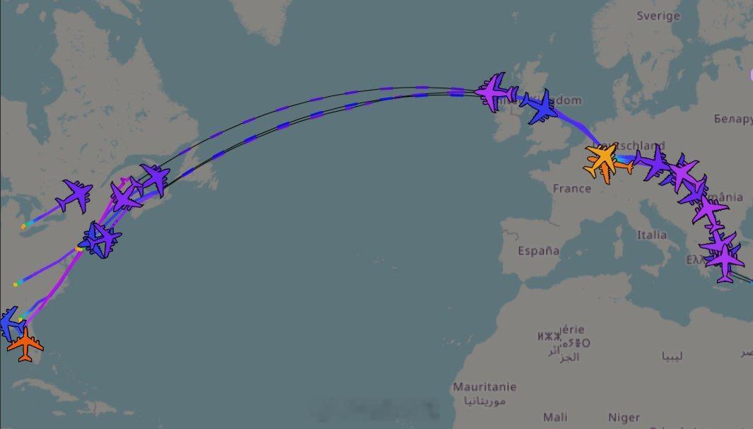 中东局势  美军C-17机群仍然在不断的前往中东，这显然不是为了维系正常的补充，