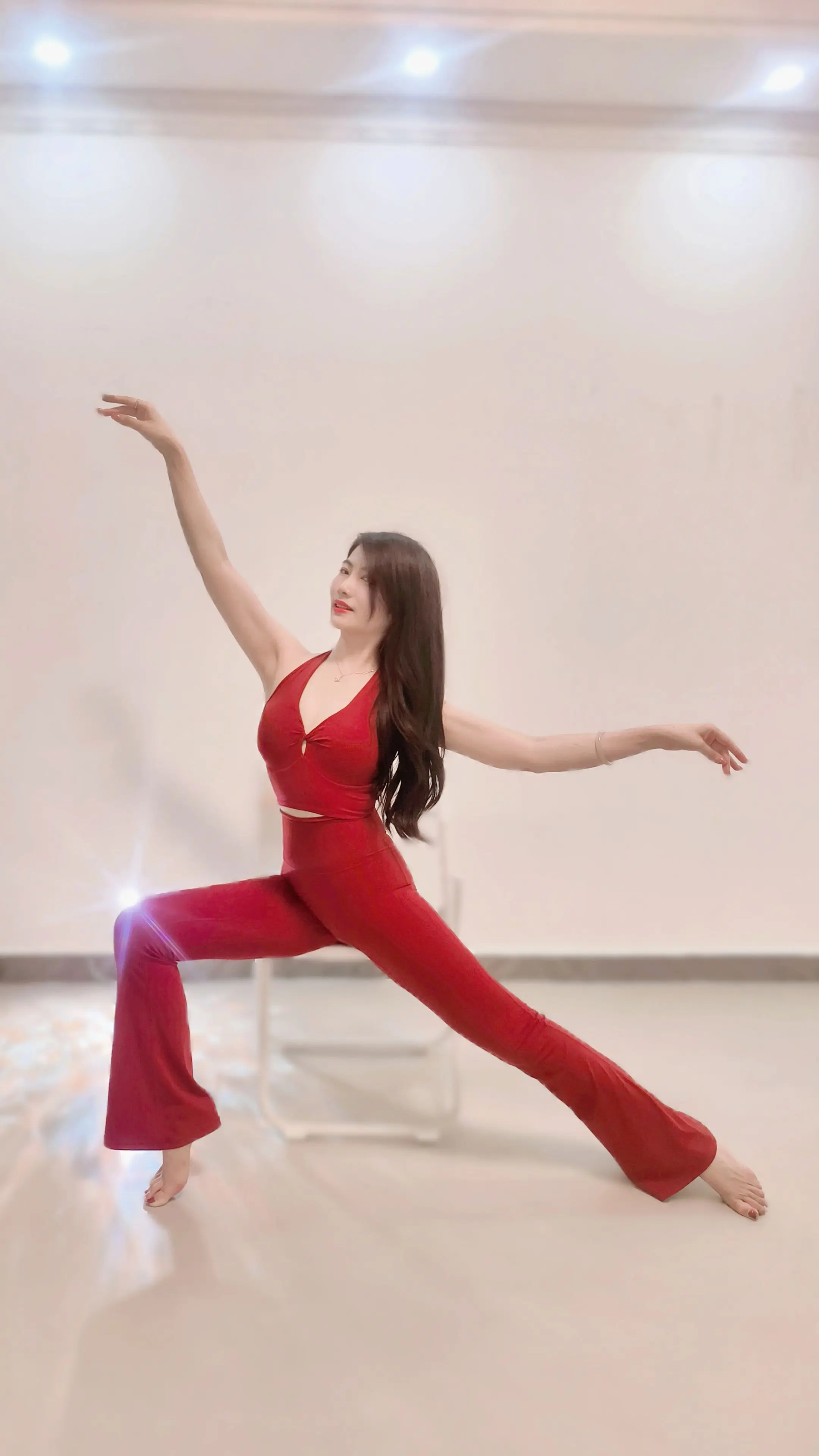 yoga 红色练功服