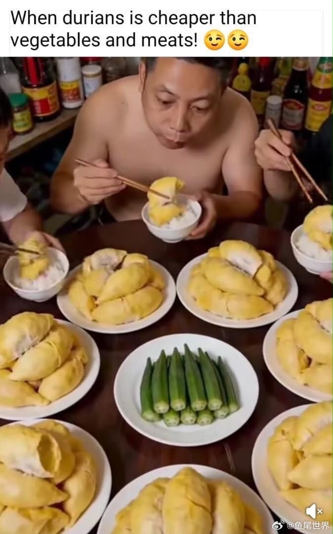 肉贵菜也贵，只能找榴莲下饭了 泰国