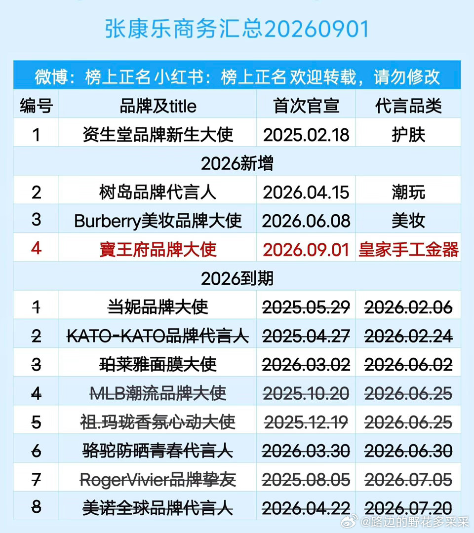 张康乐商务汇总（4个）20260901张康乐 ｜ ​​​
