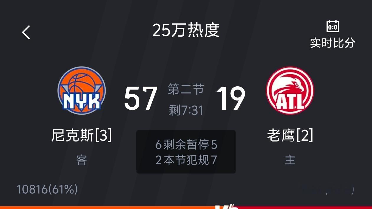 卧槽这比分！尼克斯vs老鹰