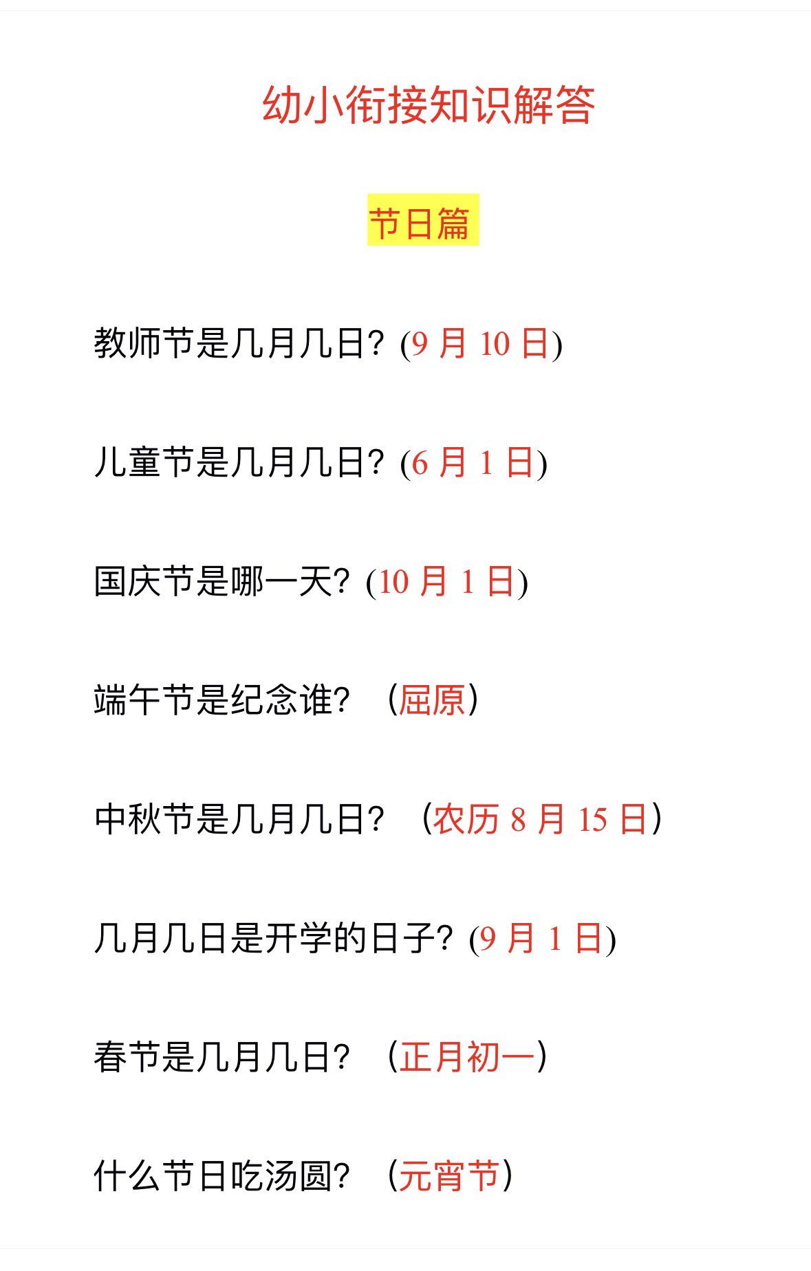 必知道的常识