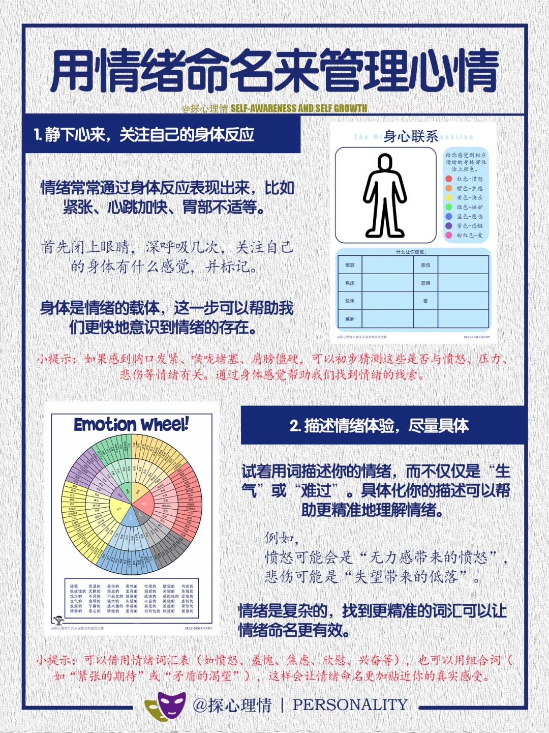 如何给情绪命名来管理心情（步骤和表格）