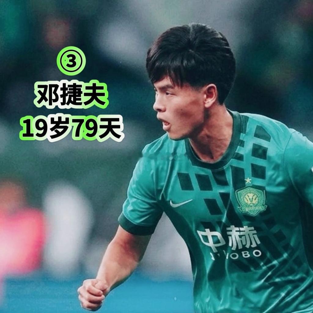 年少有为系列📊北京国安队史最年轻亚冠首秀球员TOP10：邓捷夫进前十，于洋、杨