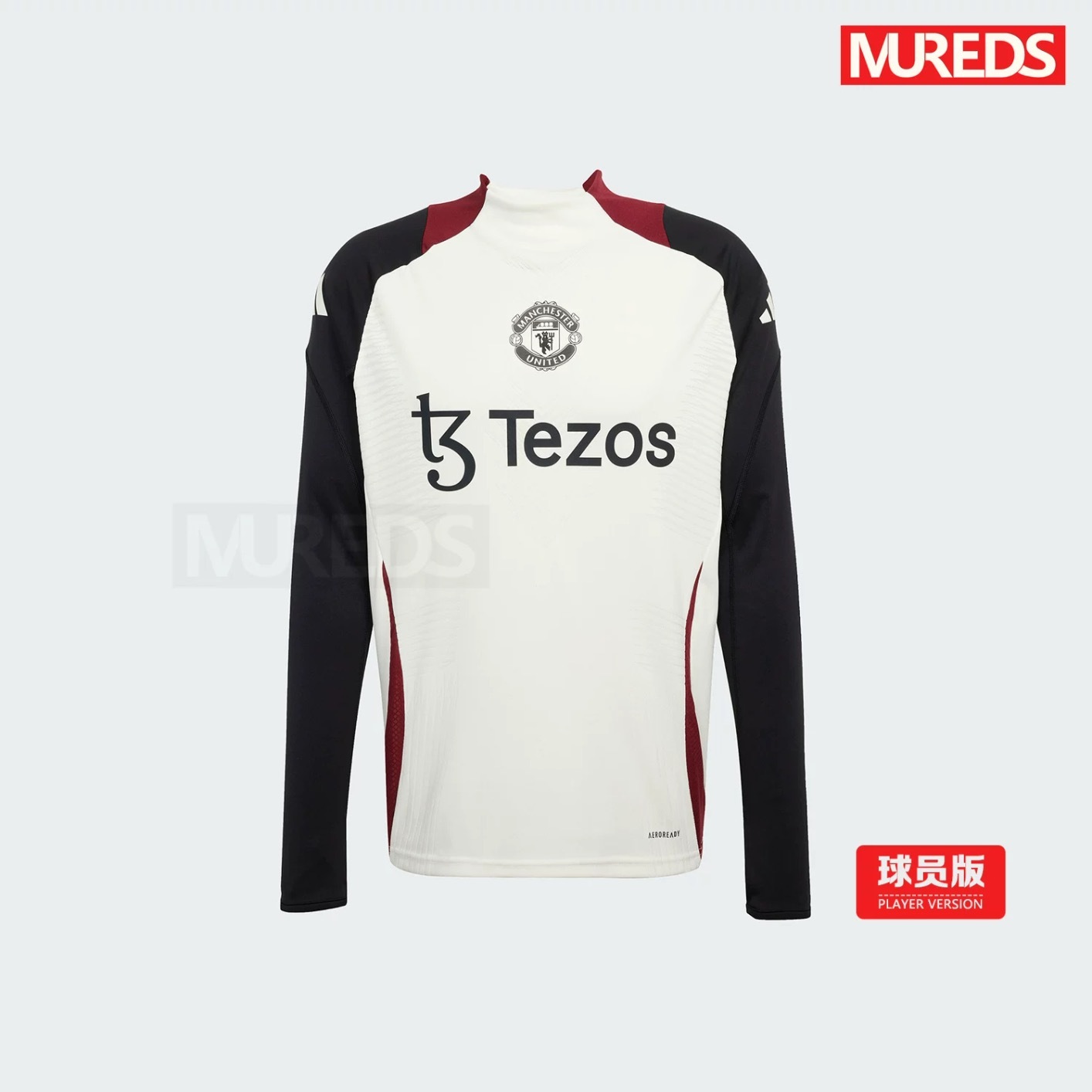 为红魔而生曼联官方正品阿迪达斯球员版长袖训练服，正品保障，点击链接打开手淘即可入