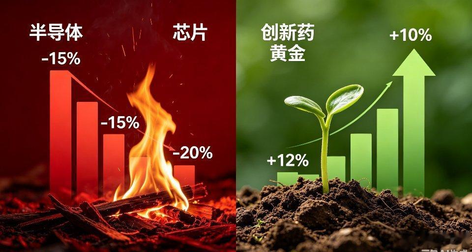 外围市场普跌，A股走出清晰风格割裂：高位科技赛道遭机构批量兑现，创新药、黄金逆势