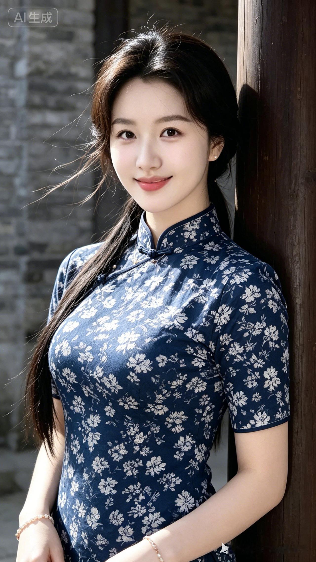 温婉的旗袍少女，古典与现代的完美融合。
