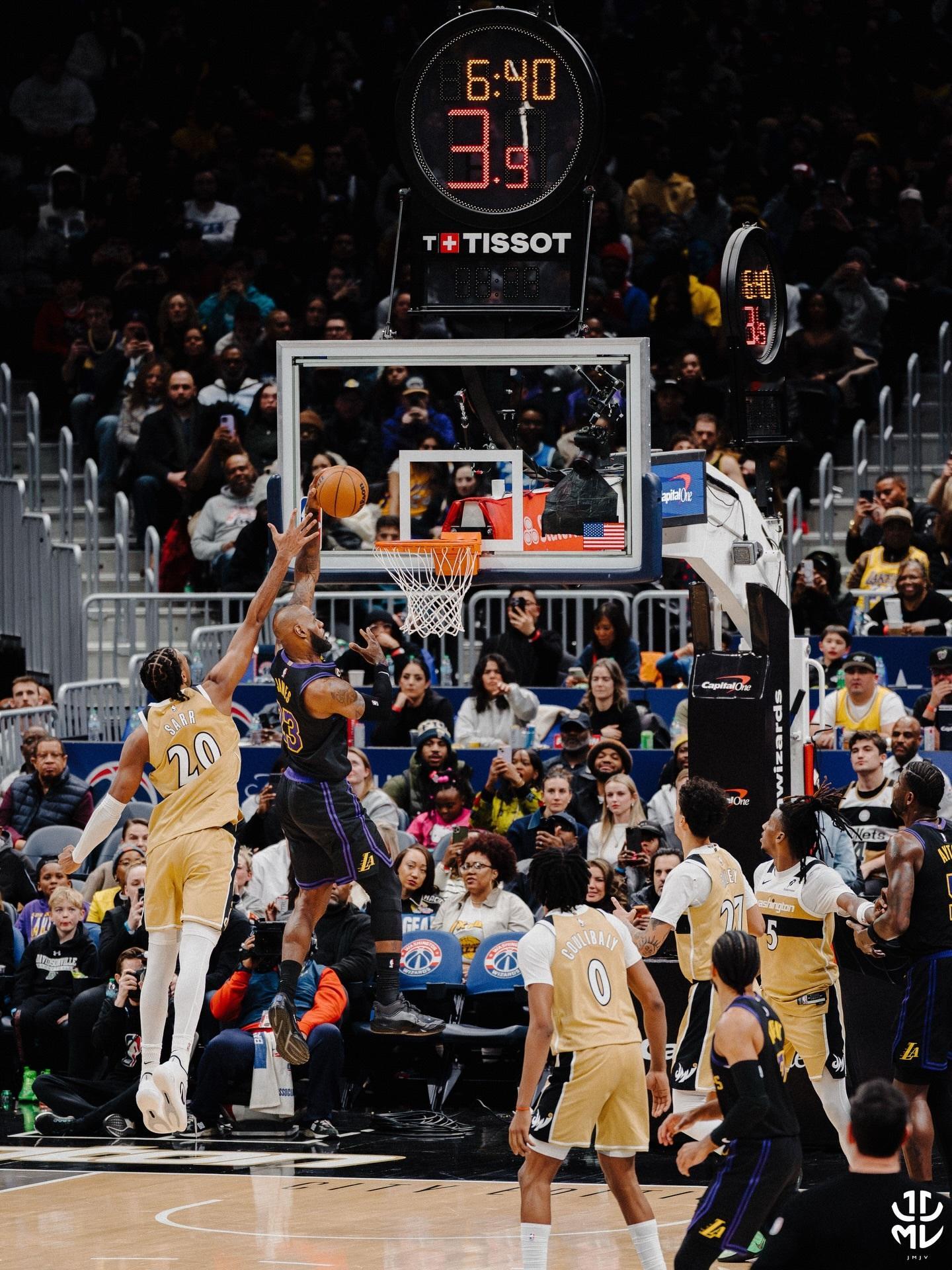 LeBron James in DC🔥詹姆斯湖人vs奇才洛杉矶湖人