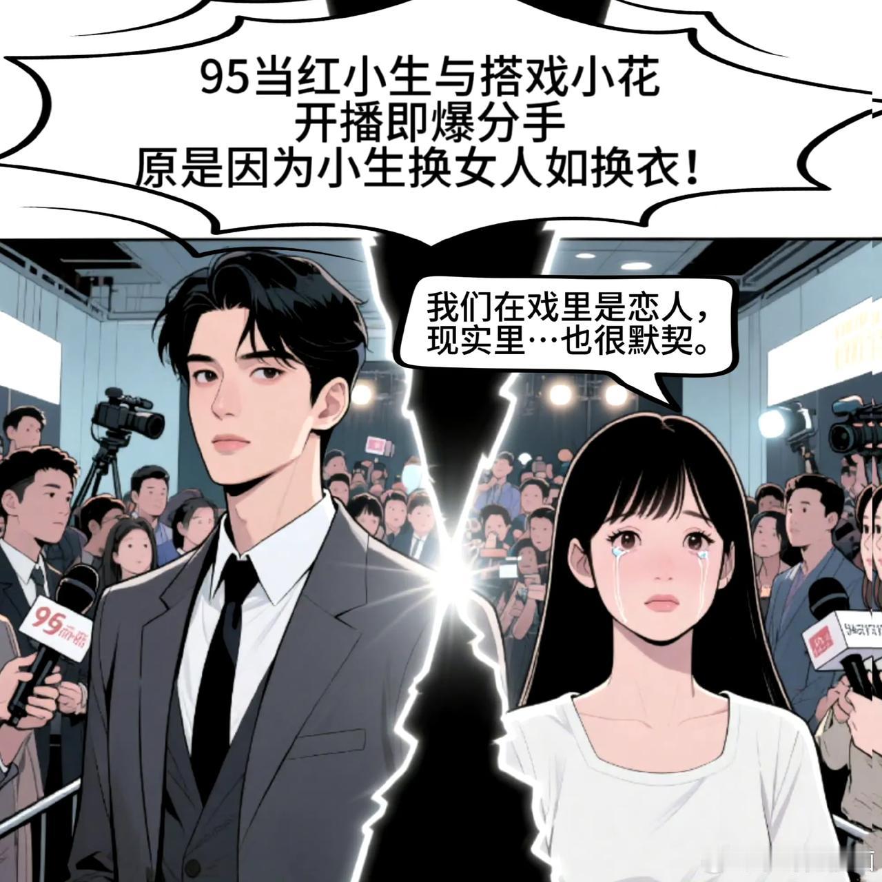 从早期合作剧里若即若离的暧昧，到上段戏内戏外同步升温的“金童玉女”，这位95后小