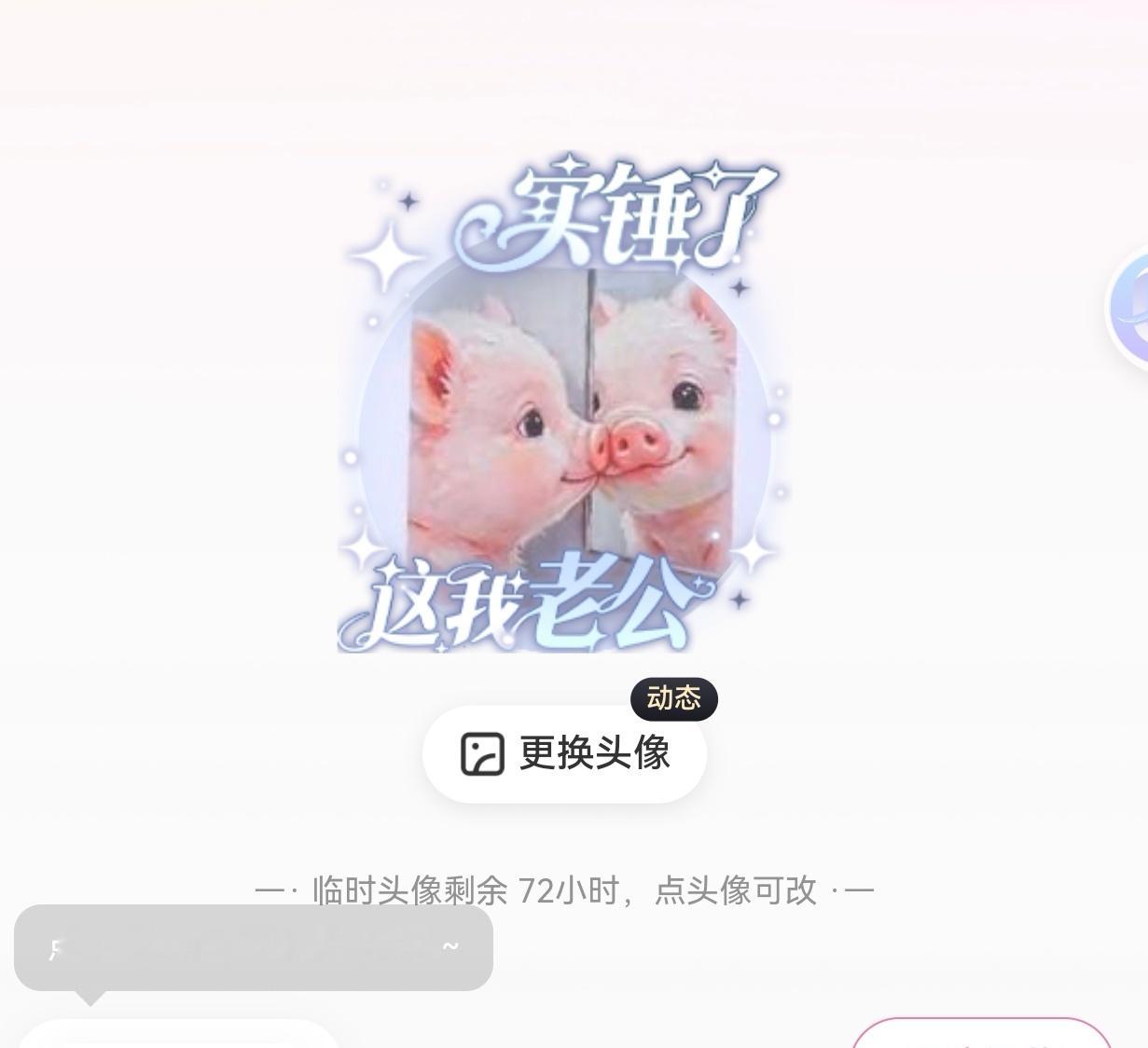 wow wow……  对抗路情侣……换完头像，发现 我的头像框是……所以谁是猪猪