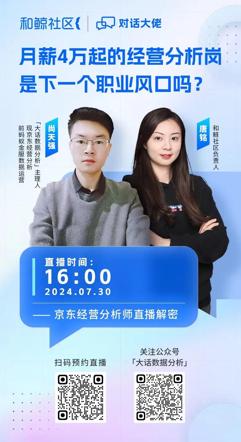 纪念一下，第一次在和鲸社区做直播分享[星星眼]，在知识点上突出了数据分析工具的使