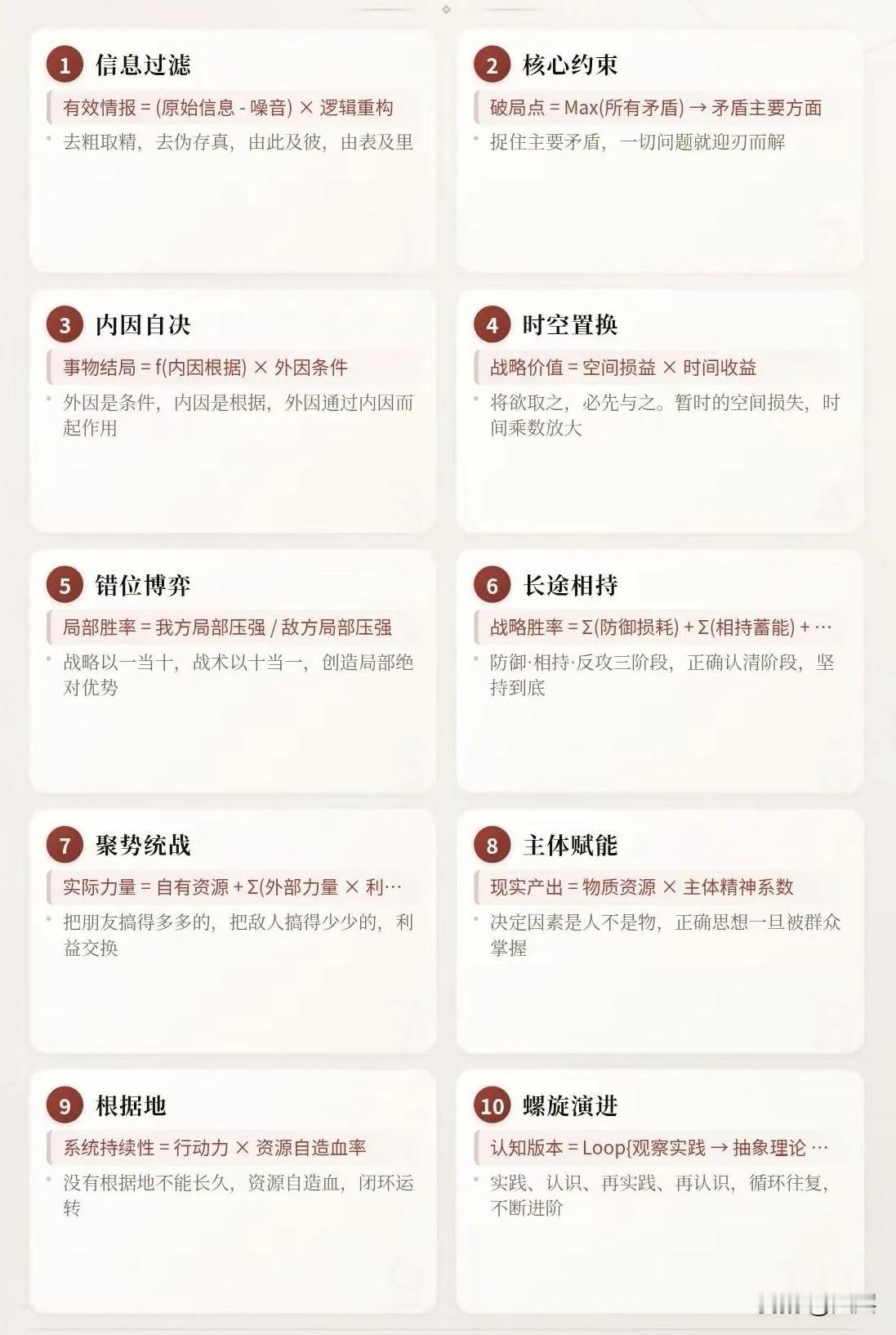 终身习惯
1. 读书重在拆解逻辑
2. 守住身体健康
3. 多研究如何避免失败