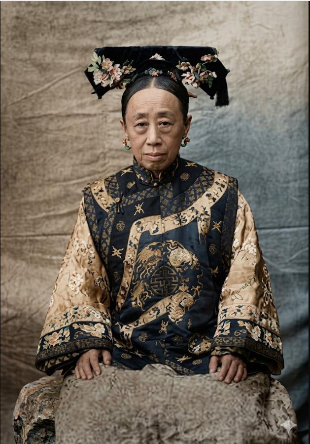 照片主人公是荣寿固伦公主，她是晚清恭亲王奕訢的嫡长女、咸丰帝亲侄女，也是清朝最后