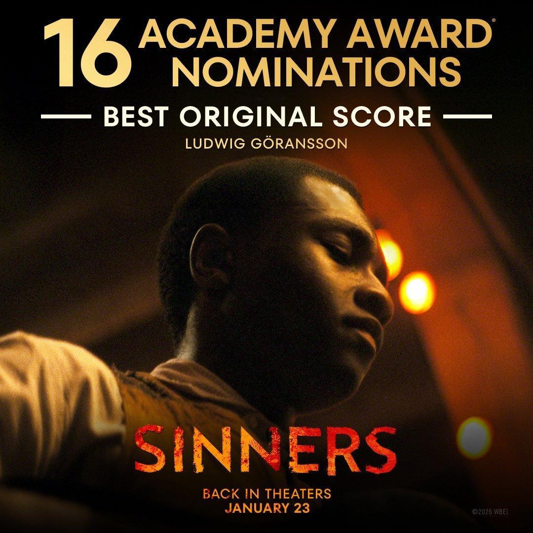 瑞恩·库格勒执导的《罪人》以16项提名创下历史，成为奥斯卡史上获最多提名的影片！