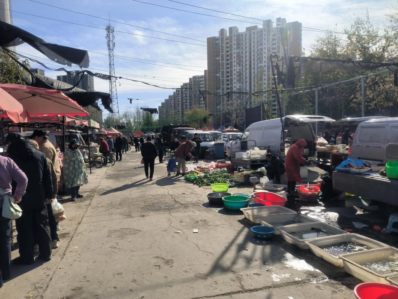 天津出租车司机一天快乐愉快生活，早上吃完早点去早市逛逛，10点半左右出车在阳光1