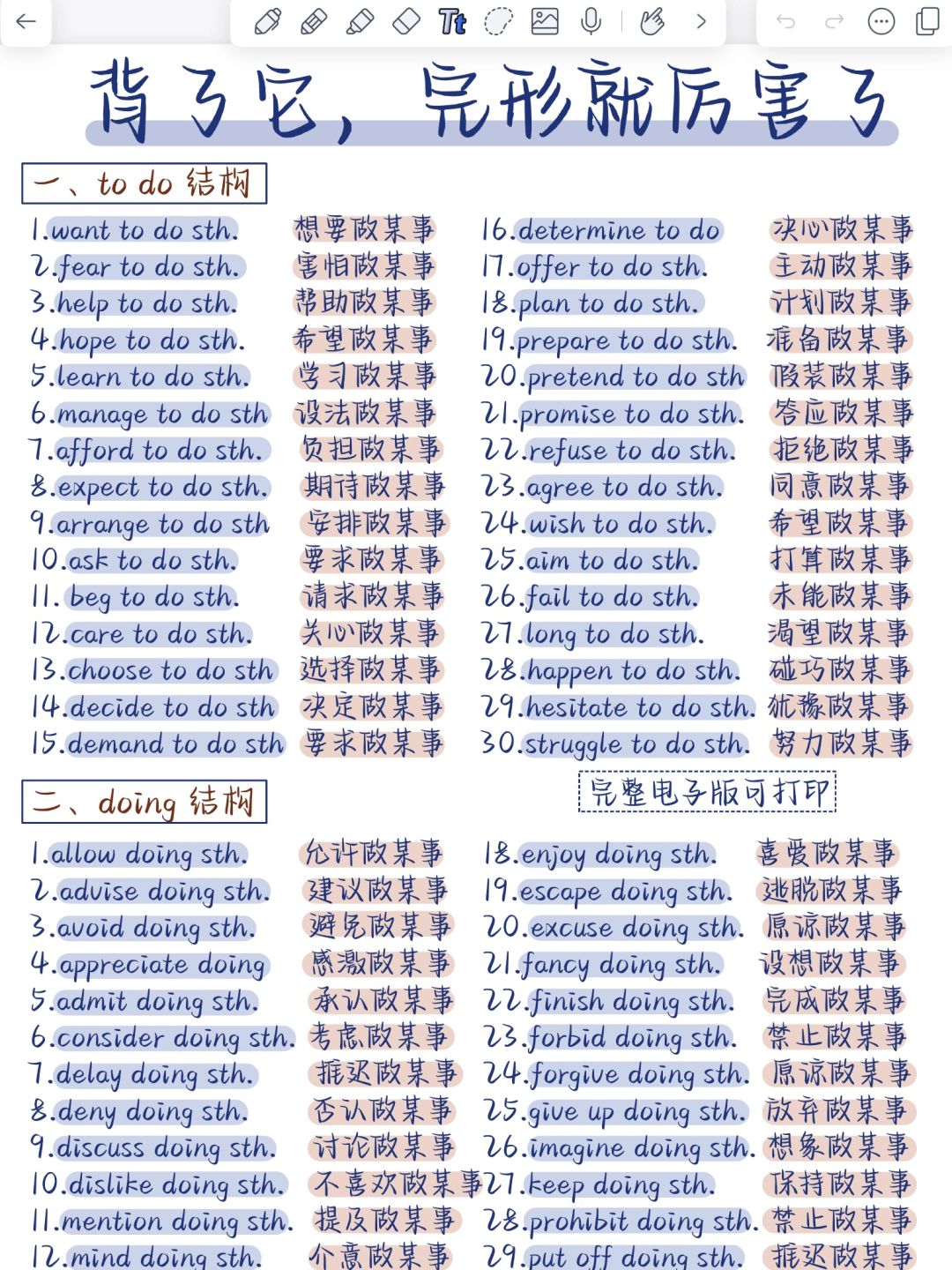 太顶了！3天背会，英语高频短语！完形闭眼选答案！刷到就是赚到！
