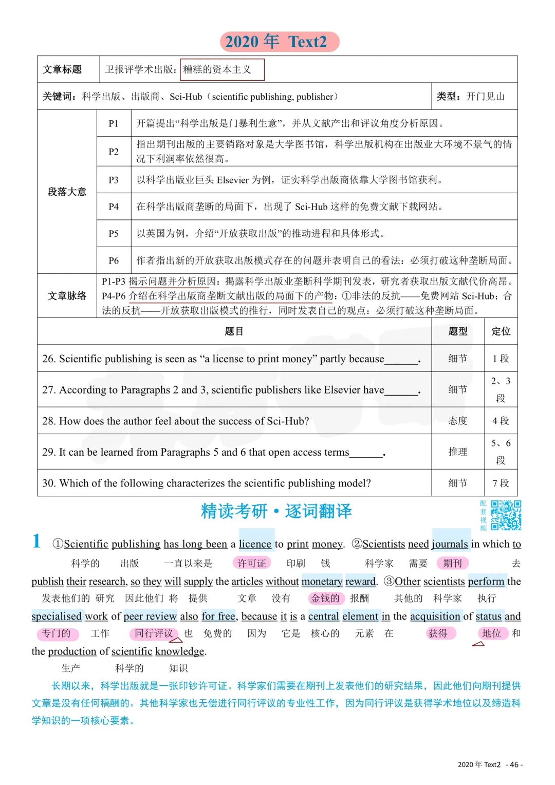 在阅读中背会5500词！2020年Text2