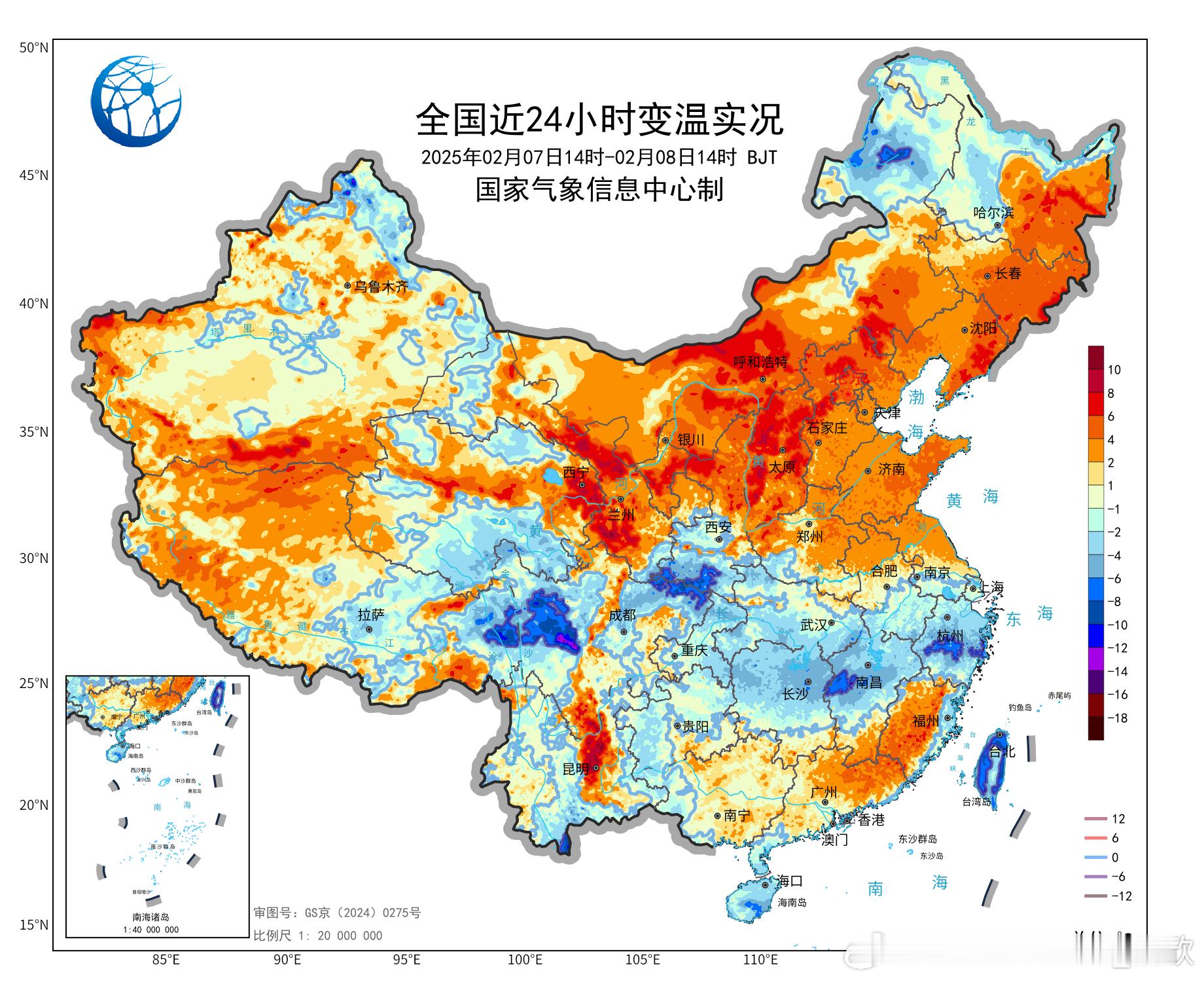 【回暖】今天下午，北方多地气温开始回升。明天南方也将加入升温阵营。我国多地将迎来