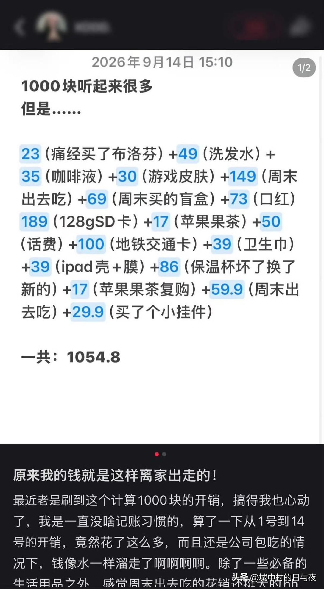 每天就这么一小笔一小笔地花了一大笔[我想静静]