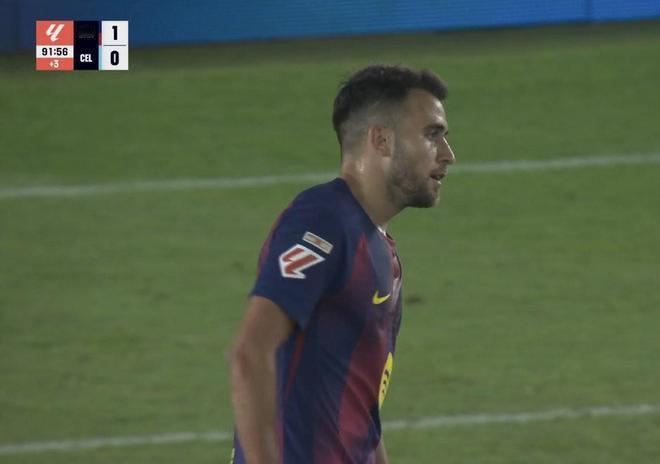 此役主场对阵塞尔塔，首发出战的埃里克-加西亚在比赛第92分钟因犯规领到一张黄牌。