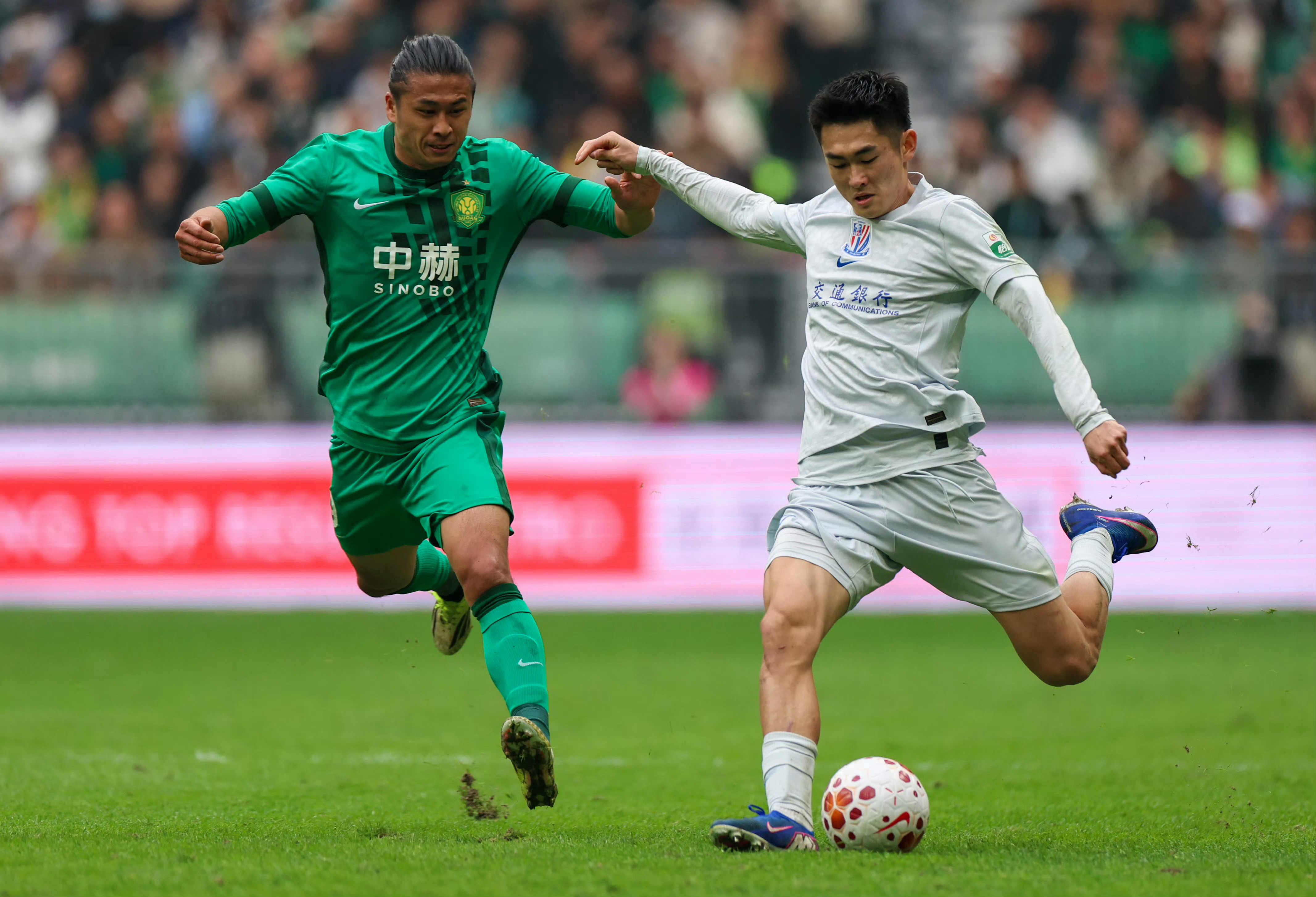 比赛质量一般，NPC。北京国安1比1上海申花