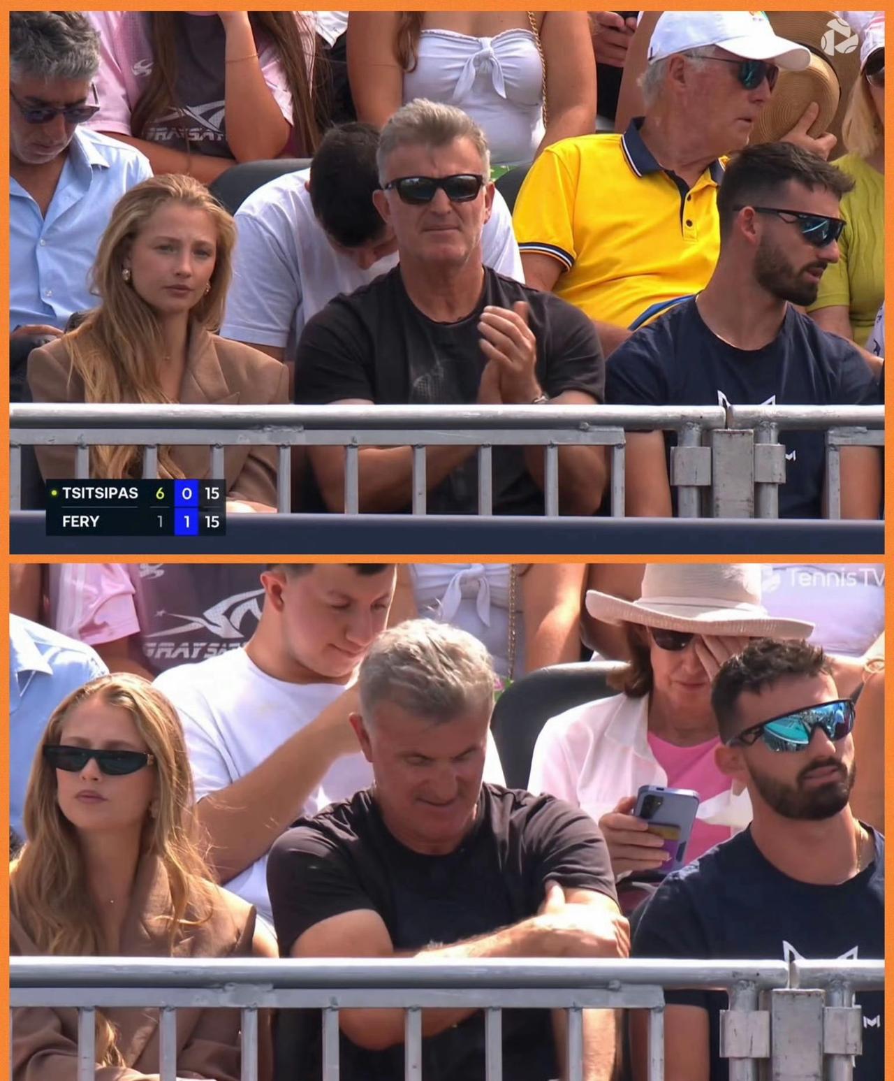 西西帕斯疗伤的速度不慢啊，之前和巴多萨还爱得死去活来，如今就和新女友如胶似漆。