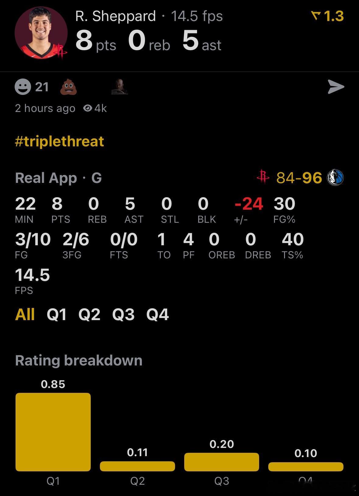 就很奇怪，小谢每次打小牛都会被针对得很惨，上一场也是第三节被打了一波流今天小谢的