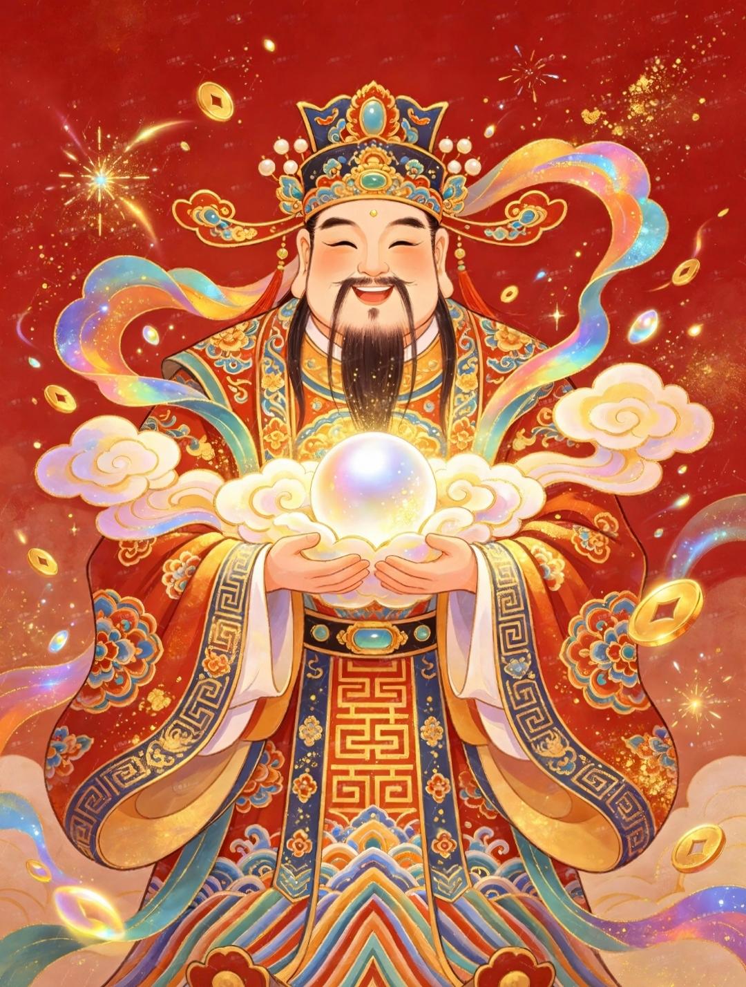 ​财神驾到，福运满堂。
​财神临门迎百福，金玉满堂岁岁安。
桂香伴得富贵至，宝匣